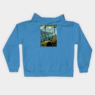 Lamborghini Miami Art Deco Kids Hoodie